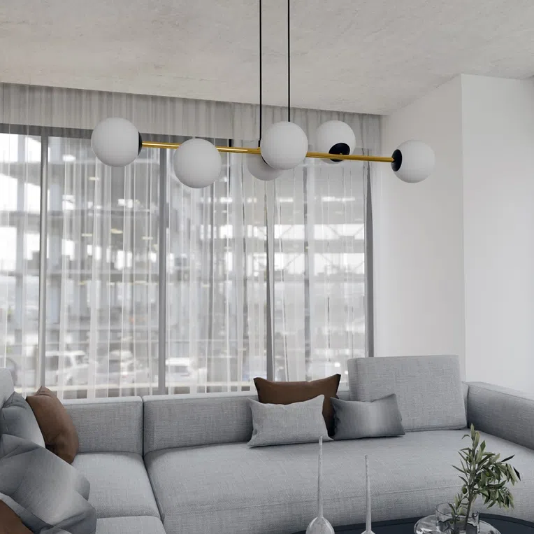 Lampa Wisząca Gravity 6 1241/6 6Xe14 czarna/złota