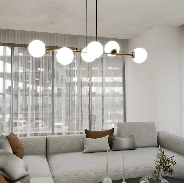 Lampa Wisząca Gravity 6 1241/6 6Xe14 czarna/złota