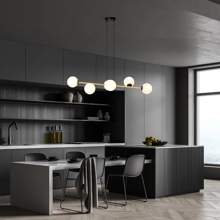 Lampa Wisząca Gravity 6 1241/6 6Xe14 czarna/złota