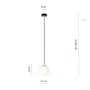 Lampa Wisząca Royal 1 1243/1 1Xe14 czarna/złota