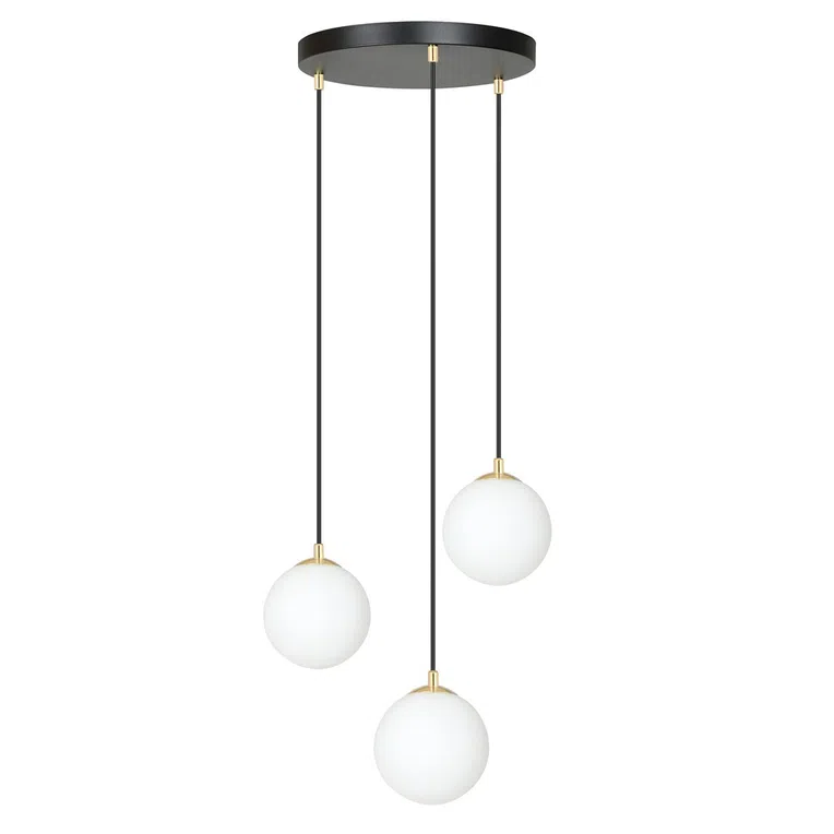 Lampa Wisząca Royal 3 1243/3 3Xe14 czarna/złota