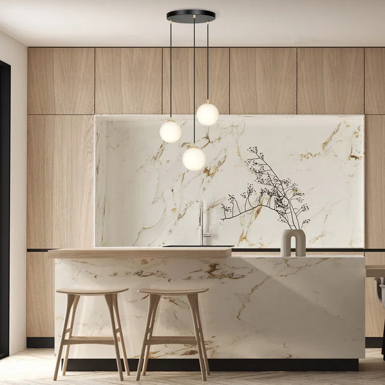 Lampa Wisząca Royal 3 1243/3 3Xe14 czarna/złota