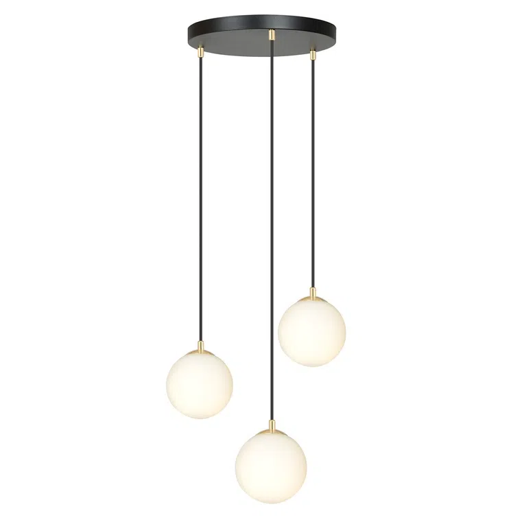 Lampa Wisząca Royal 3 1243/3 3Xe14 czarna/złota