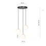 Lampa Wisząca Royal 3 1243/3 3Xe14 czarna/złota