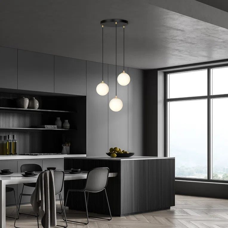 Lampa Wisząca Royal 3 1243/3 3Xe14 czarna/złota