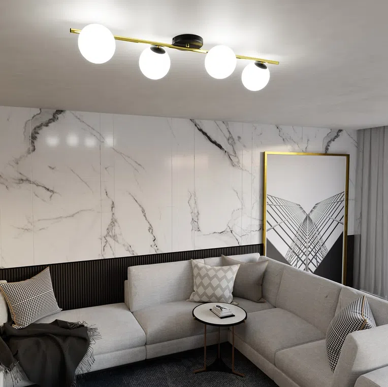 Lampa Sufitowa Splendi 4 1248/4 4Xe14 czarna/złota