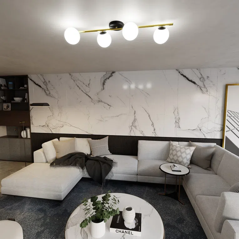 Lampa Sufitowa Splendi 4 1248/4 4Xe14 czarna/złota