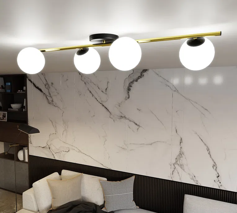 Lampa Sufitowa Splendi 4 1248/4 4Xe14 czarna/złota