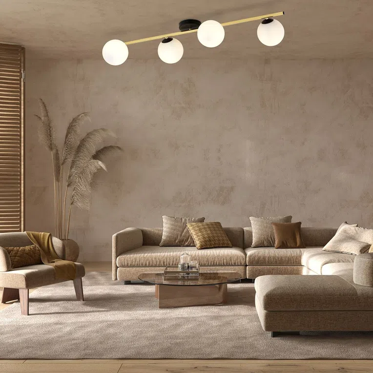 Lampa Sufitowa Splendi 4 1248/4 4Xe14 czarna/złota