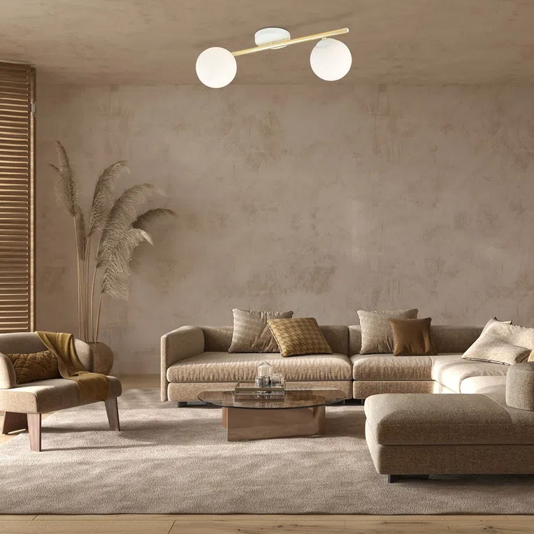 Lampa Sufitowa Splendi 2 1249/2 2Xe14 biała/złota