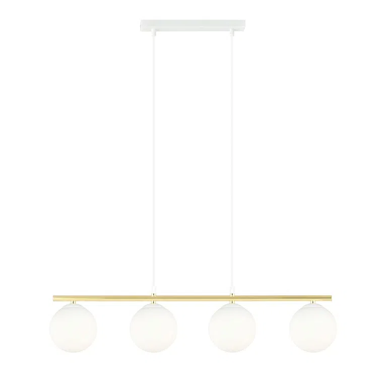 Lampa Wisząca Allora 4 1255/4 4Xe14 biała/złota
