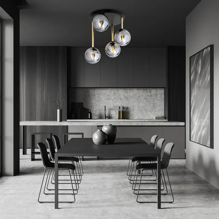 Lampa Sufitowa Dolce 4 1259/4 4Xe14 czarna/złota