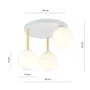 Lampa Sufitowa Dolce 3 1261/3 3Xe14 biała/złota