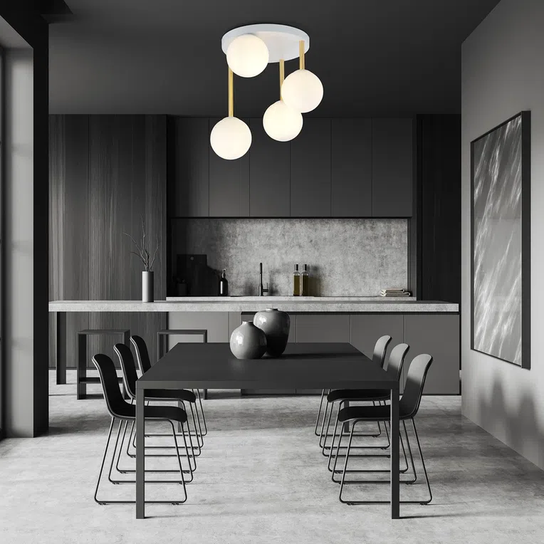 Lampa Sufitowa Dolce 4 1261/4 4Xe14 biała/złota