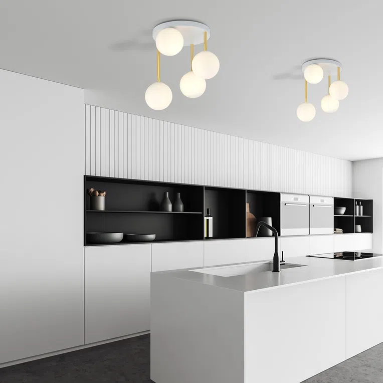 Lampa Sufitowa Dolce 4 1261/4 4Xe14 biała/złota