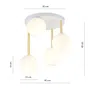 Lampa Sufitowa Dolce 4 1261/4 4Xe14 biała/złota