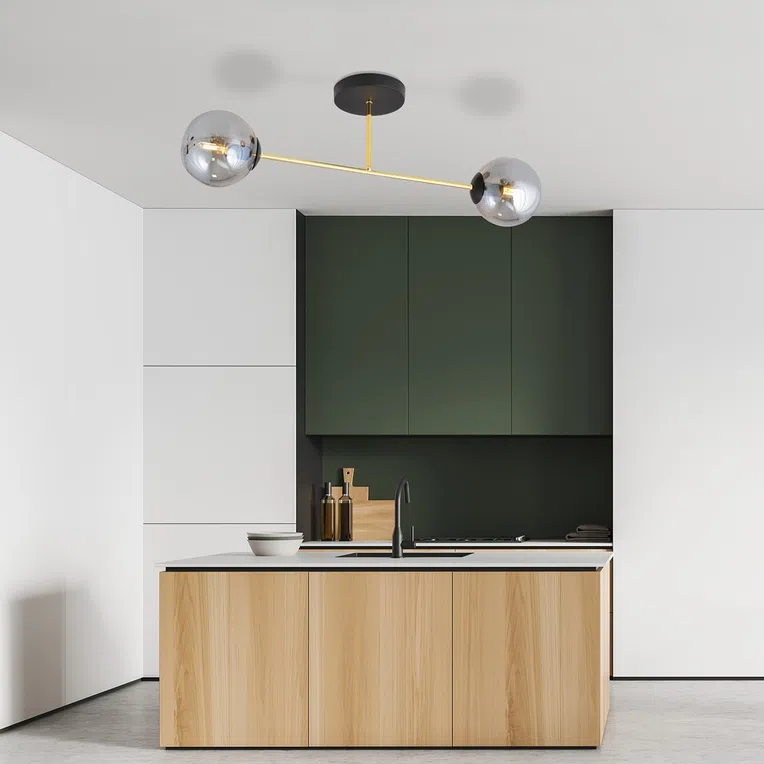 Lampa Sufitowa Magnum 2 1269/2 2Xe14 czarna/złota