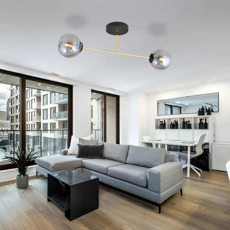 Lampa Sufitowa Magnum 2 1269/2 2Xe14 czarna/złota