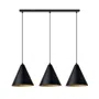 Lampa wisząca rebel 3 black/gold 6550 czarny/złoty