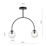 Lampa sufitowa archi 2 bl transparent 6575 czarny
