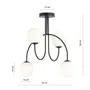 Lampa sufitowa archi 4a bl opal 6584 czarny