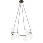 Lampa wisząca azura 8 bl opal 6598 czarny/złoty