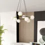 Lampa wisząca azura 8 bl opal 6598 czarny/złoty