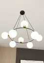 Lampa wisząca azura 8 bl opal 6598 czarny/złoty