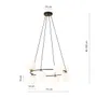 Lampa wisząca azura 8 bl opal 6598 czarny/złoty