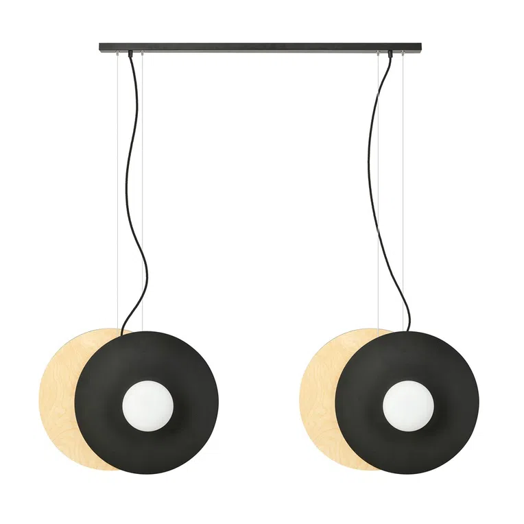 Lampa wisząca soho 4 bl opal 6608 czarny/brązowy