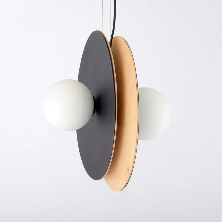 Lampa wisząca soho 4 bl opal 6608 czarny/brązowy