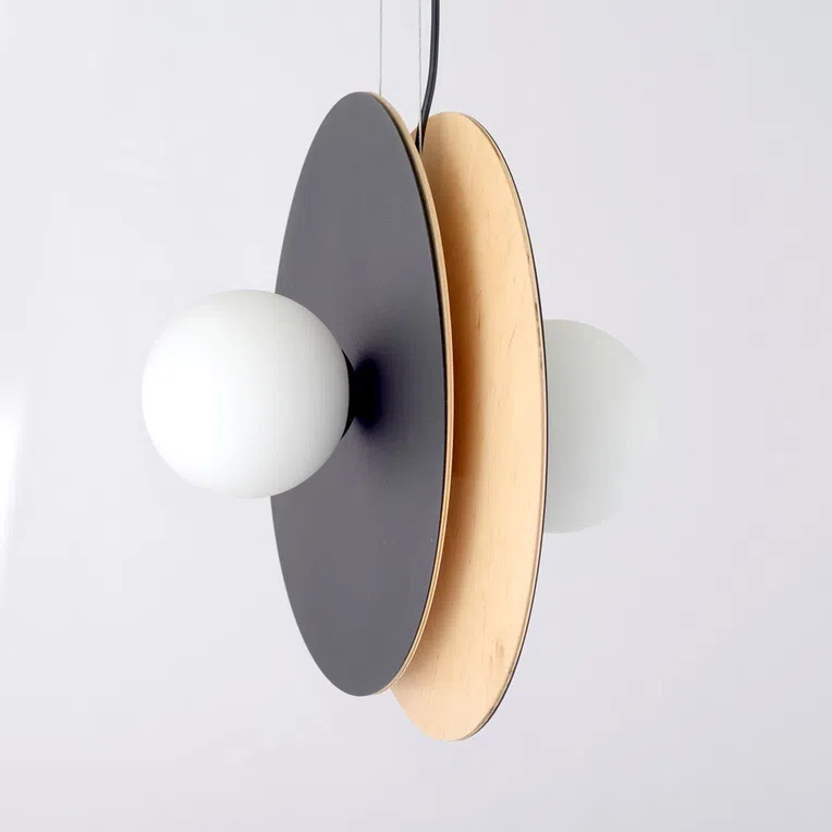 Lampa wisząca soho 4 bl opal 6608 czarny/brązowy