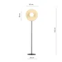 Lampa podłogowa soho lp1 opal 6610 czarny/brązowy