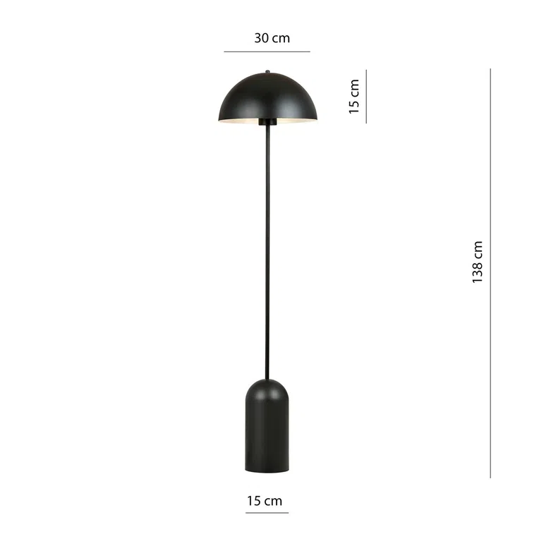 Lampa podłogowa kava lp1 black 6627 czarny