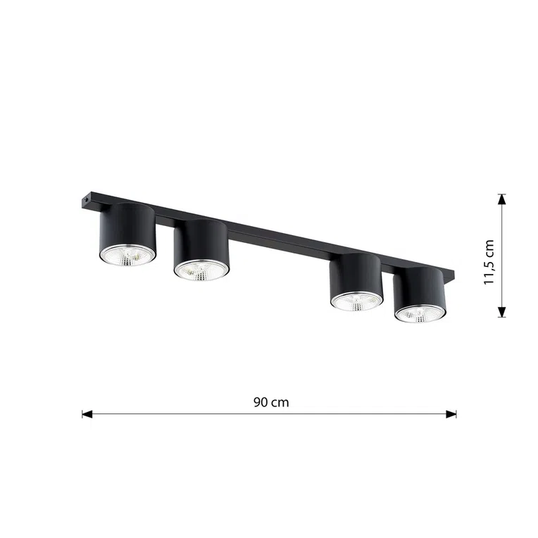Lampa sufitowa nano 3 black 6785 czarny