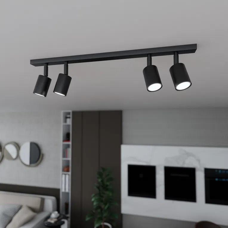 Lampa Reflektor Flash 4 Black 6793 Czarna