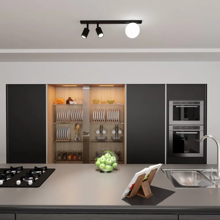 Lampa Reflektor Baster 3 Black 6805 Czarny