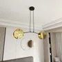 Lampa wisząca motif 2 gold 6850 czarny