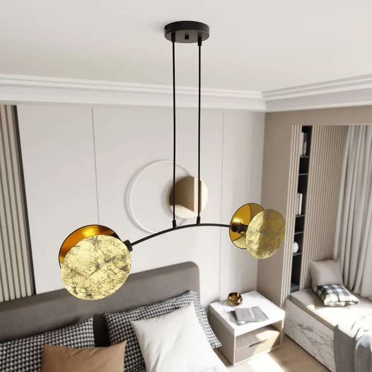 Lampa wisząca motif 2 gold 6850 czarny