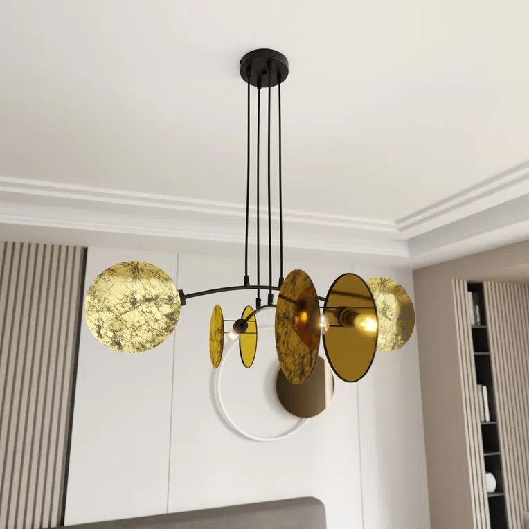 Lampa wisząca motif 4 gold 6851 czarny