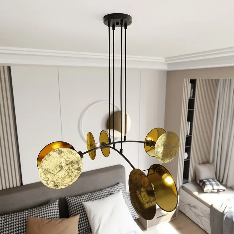 Lampa wisząca motif 4 gold 6851 czarny