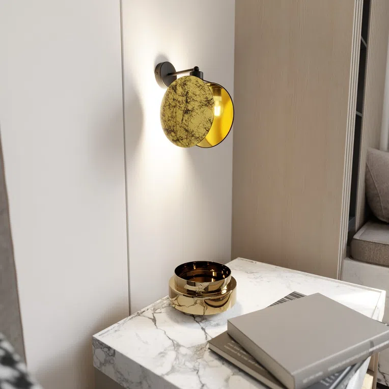 Kinkiet motif k1 gold 6852 czarny