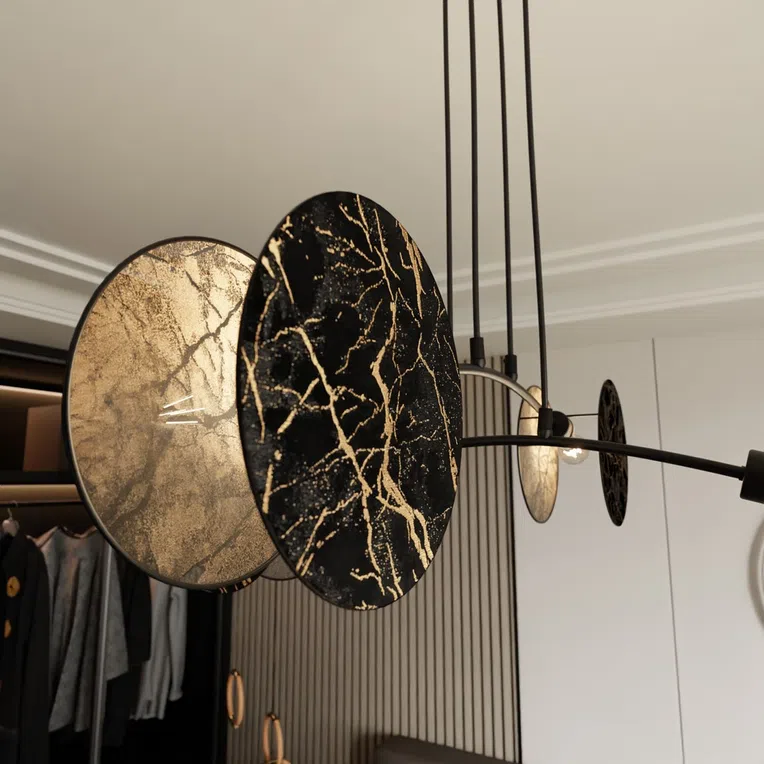 Lampa wisząca motif 4 marbel 6855 czarny