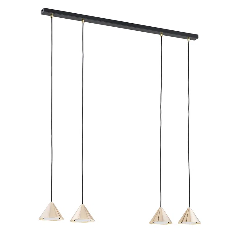 Lampa wisząca elit 4 bl gold 6882 czarny/złoty