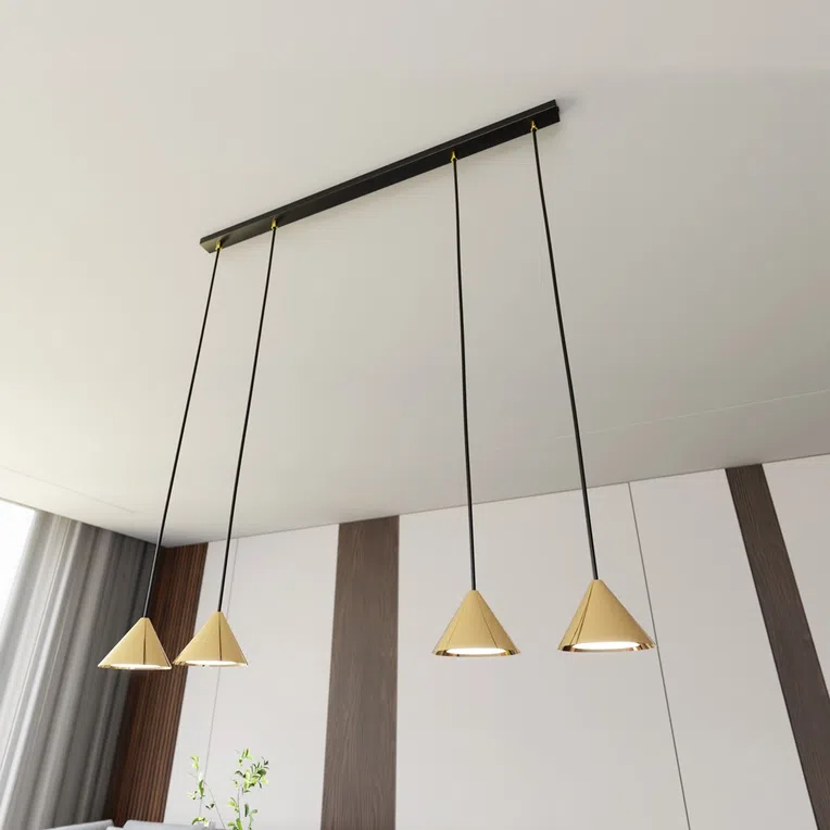 Lampa wisząca elit 4 bl gold 6882 czarny/złoty