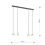 Lampa wisząca elit 4 bl gold 6882 czarny/złoty