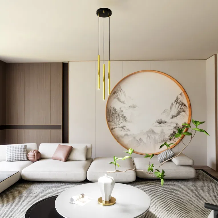 Lampa wisząca selter 3 premium gold 6889 czarny/złoty