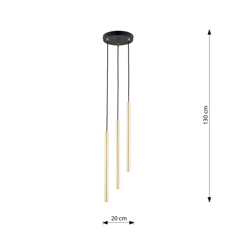 Lampa wisząca selter 3 premium gold 6889 czarny/złoty