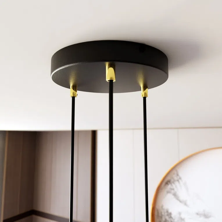 Lampa wisząca selter 3 premium gold 6889 czarny/złoty