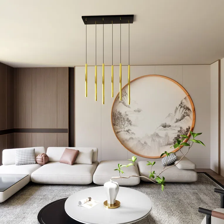 Lampa wisząca selter 6 gold 6891 czarny/złoty